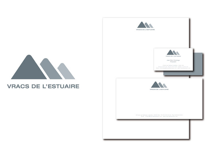 Identité visuelle Vracs de l'Estuaire par Patrick Brossollet IDEAS