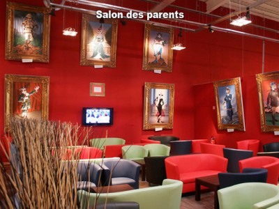 Salon intérieur aménagement Acrochats